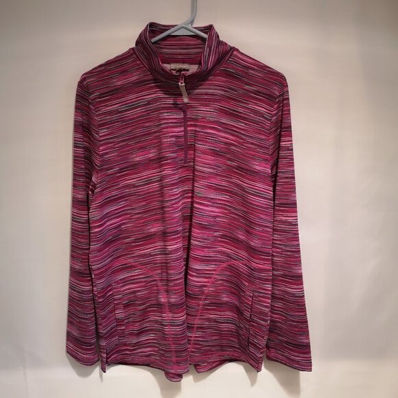 T by Talbots Ladies 1/4 Zip Multi Colored Long Sleeve Active Pullover - Picture 1 of 9